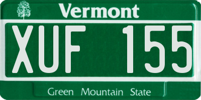 VT license plate XUF155