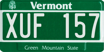 VT license plate XUF157