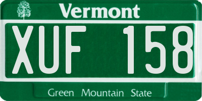 VT license plate XUF158