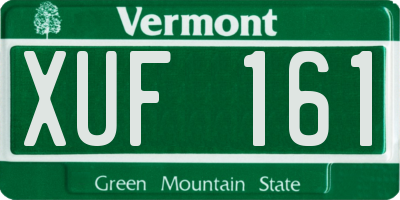 VT license plate XUF161