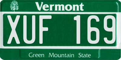 VT license plate XUF169