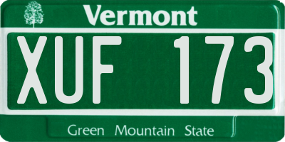 VT license plate XUF173