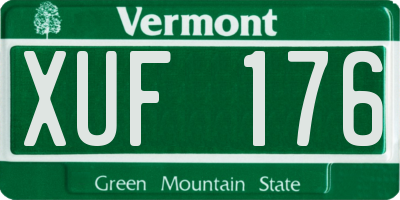VT license plate XUF176