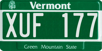 VT license plate XUF177