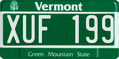 VT license plate XUF199
