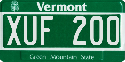 VT license plate XUF200