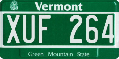 VT license plate XUF264