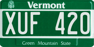 VT license plate XUF420