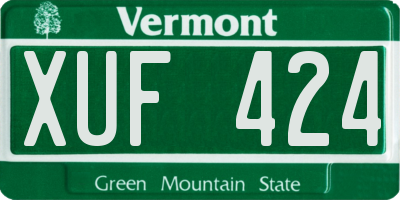 VT license plate XUF424