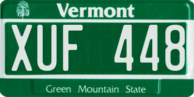VT license plate XUF448