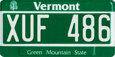 VT license plate XUF486