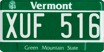 VT license plate XUF516