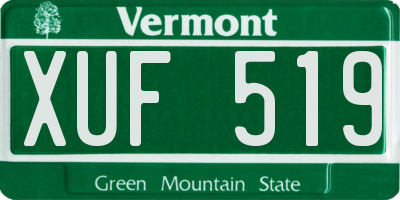 VT license plate XUF519