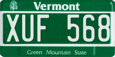 VT license plate XUF568