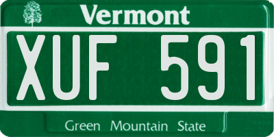 VT license plate XUF591