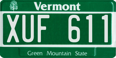 VT license plate XUF611
