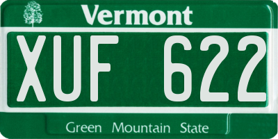 VT license plate XUF622