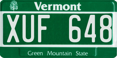 VT license plate XUF648