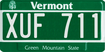 VT license plate XUF711