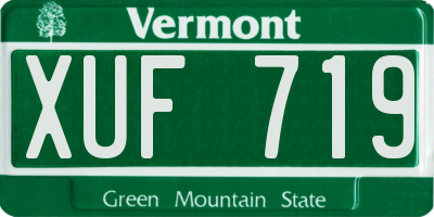 VT license plate XUF719