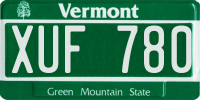VT license plate XUF780
