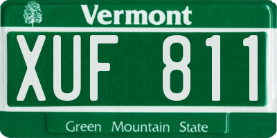 VT license plate XUF811
