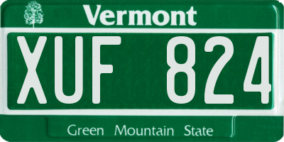 VT license plate XUF824