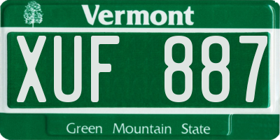 VT license plate XUF887