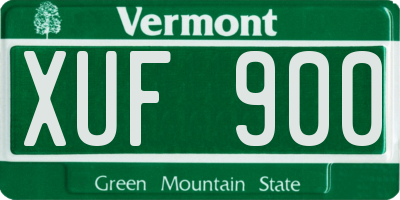 VT license plate XUF900