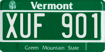 VT license plate XUF901