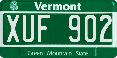VT license plate XUF902