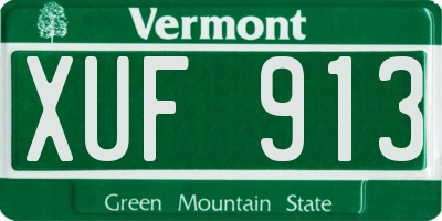 VT license plate XUF913