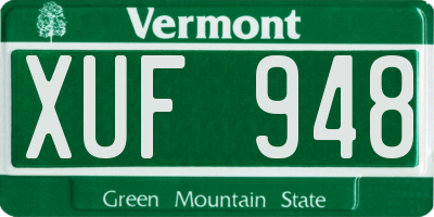 VT license plate XUF948