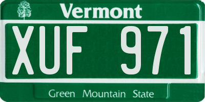 VT license plate XUF971