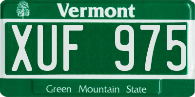 VT license plate XUF975