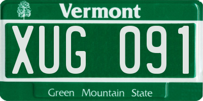 VT license plate XUG091