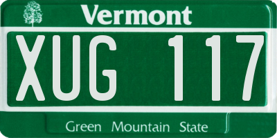 VT license plate XUG117