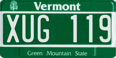 VT license plate XUG119