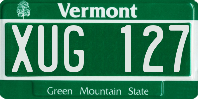VT license plate XUG127
