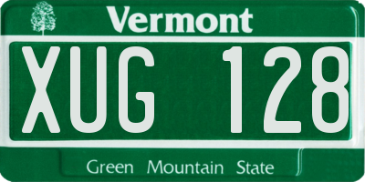 VT license plate XUG128