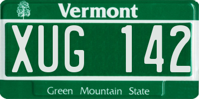 VT license plate XUG142