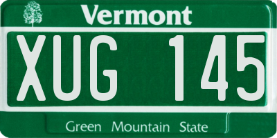 VT license plate XUG145