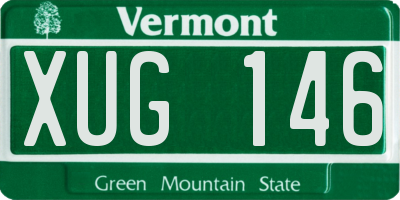 VT license plate XUG146