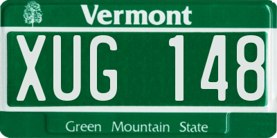 VT license plate XUG148