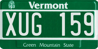 VT license plate XUG159