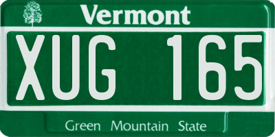 VT license plate XUG165