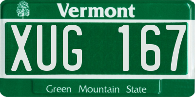 VT license plate XUG167