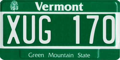 VT license plate XUG170