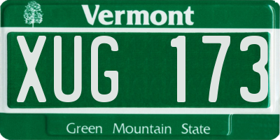 VT license plate XUG173
