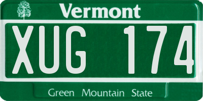 VT license plate XUG174